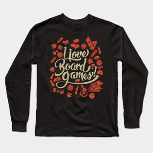 I Love Board Games Long Sleeve T-Shirt